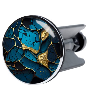 Waschbeckenstöpsel Marmor Cobalt