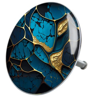 Badewannenstöpsel Marmor Cobalt
