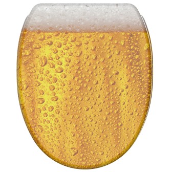 WC-Sitz mit Absenkautomatik und Schnellverschluss Bier - Premium Toilettendeckel direkt vom Hersteller