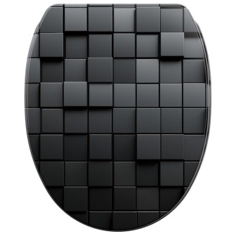 WC-Sitz mit Absenkautomatik und Schnellverschluss Cube - Premium Toilettendeckel direkt vom Hersteller