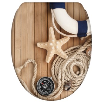 WC-Sitz mit Absenkautomatik und Schnellverschluss Maritime - Premium Toilettendeckel direkt vom Hersteller