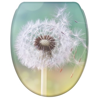WC-Sitz mit Absenkautomatik und Schnellverschluss Pusteblume - Premium Toilettendeckel direkt vom Hersteller
