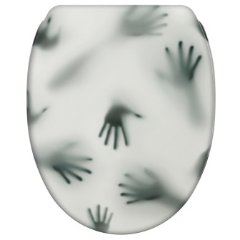 WC-Sitz mit Absenkautomatik und Schnellverschluss Shadow Hands - Premium Toilettendeckel direkt vom Hersteller