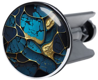 Waschbeckenstöpsel Marmor Cobalt