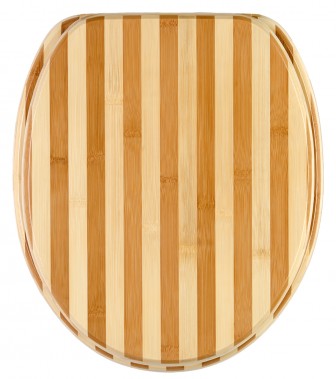 Soft Close Toilet Seat Bamboo Striped