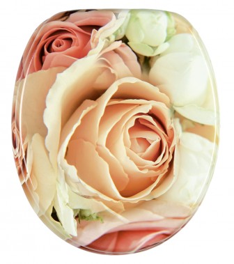 Toilet Seat Pink Rose