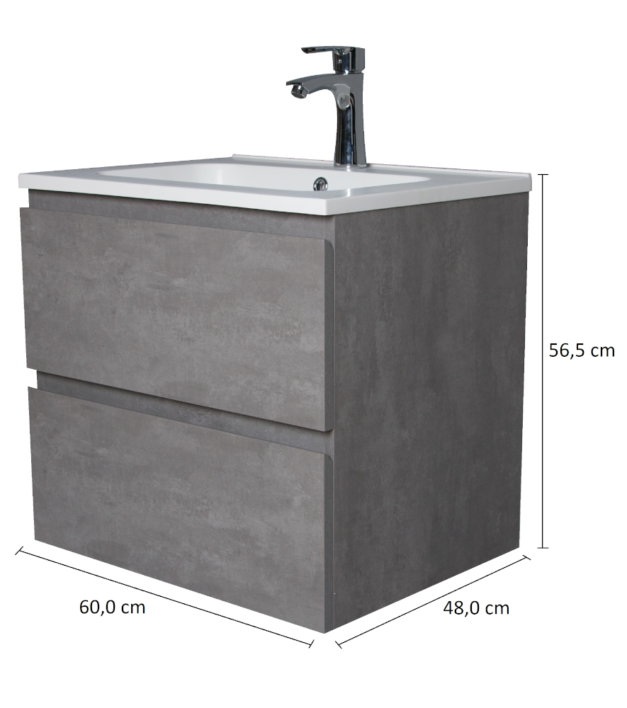 Waschtisch Beton 60 cm-WT520349
