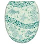 WC-Sitz mit Absenkautomatik und Schnellverschluss Mosaic World Green - Premium Toilettendeckel direkt vom Hersteller