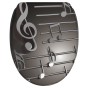 Soft Close Toilet Seat with Quick Release Musical Notes