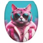 WC-Sitz mit Absenkautomatik und Schnellverschluss Neon Cat - Premium Toilettendeckel direkt vom Hersteller