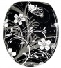 Soft Close Toilet Seat White Flower