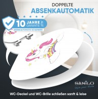 WC-Sitz mit Absenkautomatik Einhorn - Premium Toilettendeckel direkt vom Hersteller