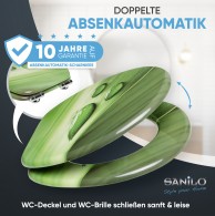 Soft Close Toilet Seat Green Leaf