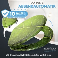 WC-Sitz mit Absenkautomatik Blatt - Premium Toilettendeckel direkt vom Hersteller