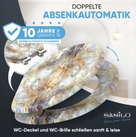 WC-Sitz mit Absenkautomatik Marmor Braun - Premium Toilettendeckel direkt vom Hersteller