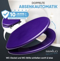 WC-Sitz mit Absenkautomatik Glitzer Lila - Premium Toilettendeckel direkt vom Hersteller