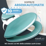 WC-Sitz mit Absenkautomatik Glitzer Türkis - Premium Toilettendeckel direkt vom Hersteller