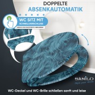 WC-Sitz mit Absenkautomatik und Schnellverschluss Fluffy - Premium Toilettendeckel direkt vom Hersteller
