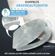 WC-Sitz mit Absenkautomatik und Schnellverschluss Marmor Italia - Premium Toilettendeckel direkt vom Hersteller