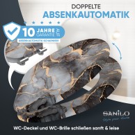 WC-Sitz mit Absenkautomatik Marmor Abstrakt - Premium Toilettendeckel direkt vom Hersteller