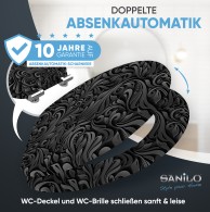 WC-Sitz mit Absenkautomatik Floral - Premium Toilettendeckel direkt vom Hersteller