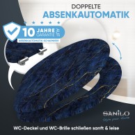WC-Sitz mit Absenkautomatik Marmor Darkblue - Premium Toilettendeckel direkt vom Hersteller