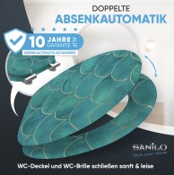 WC-Sitz mit Absenkautomatik Aquarell - Premium Toilettendeckel direkt vom Hersteller