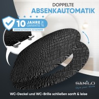 WC-Sitz mit Absenkautomatik Leder - Premium Toilettendeckel direkt vom Hersteller