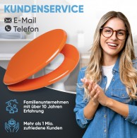 WC-Sitz mit Absenkautomatik Orange - Premium Toilettendeckel direkt vom Hersteller