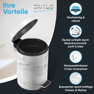 Kosmetikeimer Marmor 3 Liter