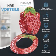 WC-Sitz mit Absenkautomatik Strawberry - Premium Toilettendeckel direkt vom Hersteller