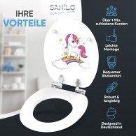 WC-Sitz mit Absenkautomatik Einhorn - Premium Toilettendeckel direkt vom Hersteller