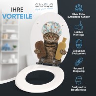 WC-Sitz mit Absenkautomatik Shower Cat - Premium Toilettendeckel direkt vom Hersteller