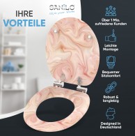 WC-Sitz mit Absenkautomatik Marmor Rosa - Premium Toilettendeckel direkt vom Hersteller