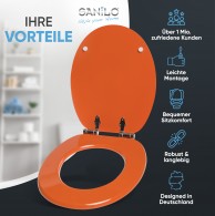 WC-Sitz mit Absenkautomatik Orange - Premium Toilettendeckel direkt vom Hersteller