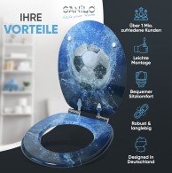 WC-Sitz mit Absenkautomatik Soccer - Premium Toilettendeckel direkt vom Hersteller