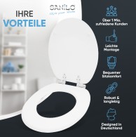 WC-Sitz mit Absenkautomatik Weiß - Premium Toilettendeckel direkt vom Hersteller