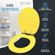 WC-Sitz mit Absenkautomatik Gelb - Premium Toilettendeckel direkt vom Hersteller