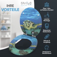 WC-Sitz mit Absenkautomatik Schildkröte - Premium Toilettendeckel direkt vom Hersteller