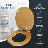 Soft Close Toilet Seat Glittering Gold