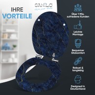 WC-Sitz mit Absenkautomatik Marmor Darkblue - Premium Toilettendeckel direkt vom Hersteller