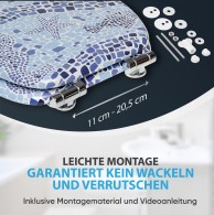 WC-Sitz mit Absenkautomatik Mosaic World - Premium Toilettendeckel direkt vom Hersteller