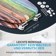 WC-Sitz mit Absenkautomatik Rainbow - Premium Toilettendeckel direkt vom Hersteller