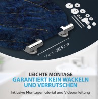 WC-Sitz mit Absenkautomatik Marmor Darkblue - Premium Toilettendeckel direkt vom Hersteller