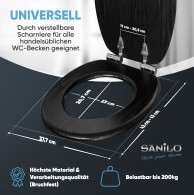 WC-Sitz mit Absenkautomatik Black Wood - Premium Toilettendeckel direkt vom Hersteller