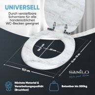 WC-Sitz mit Absenkautomatik Marmor - Premium Toilettendeckel direkt vom Hersteller