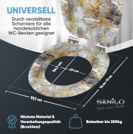 WC-Sitz mit Absenkautomatik Marmor Braun - Premium Toilettendeckel direkt vom Hersteller