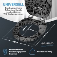 WC-Sitz mit Absenkautomatik Gears - Premium Toilettendeckel direkt vom Hersteller