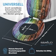 WC-Sitz mit Absenkautomatik Rainbow - Premium Toilettendeckel direkt vom Hersteller