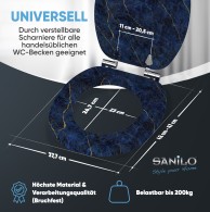 WC-Sitz mit Absenkautomatik Marmor Darkblue - Premium Toilettendeckel direkt vom Hersteller